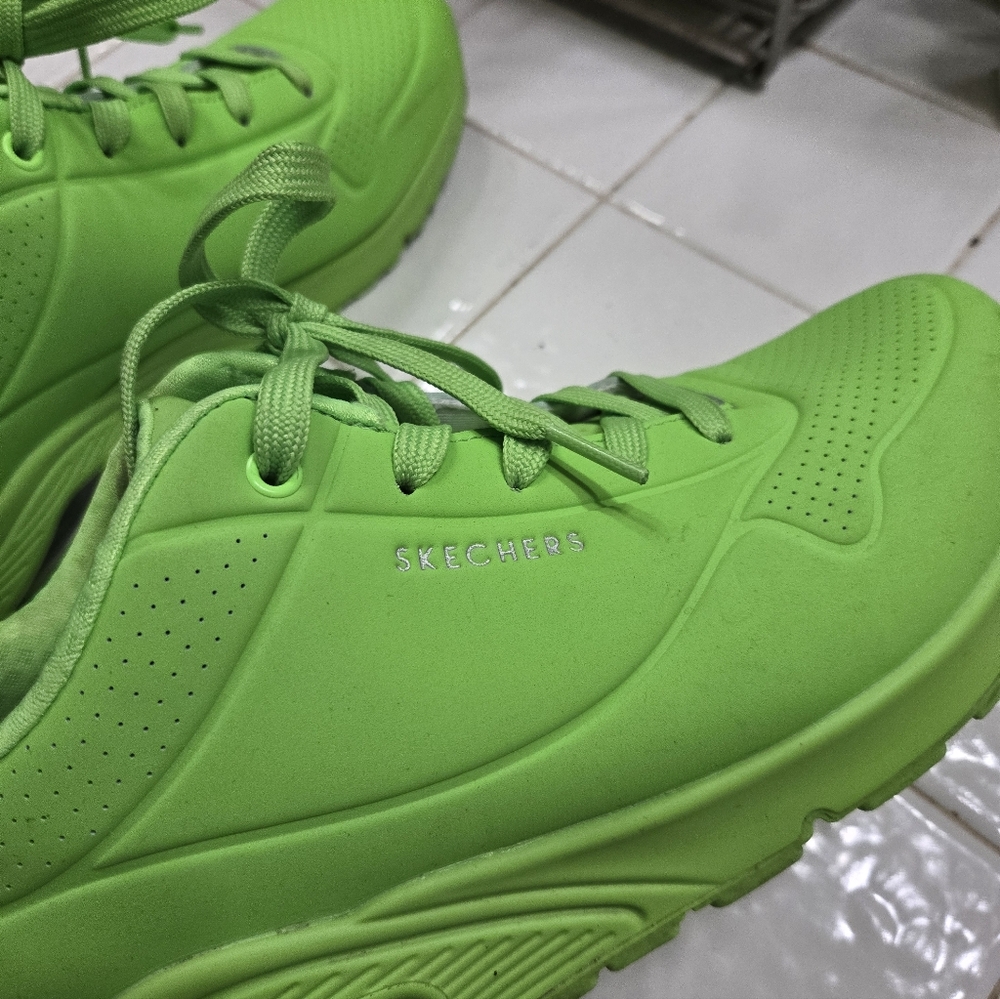 Skechers Womens Lime Green Sneakers